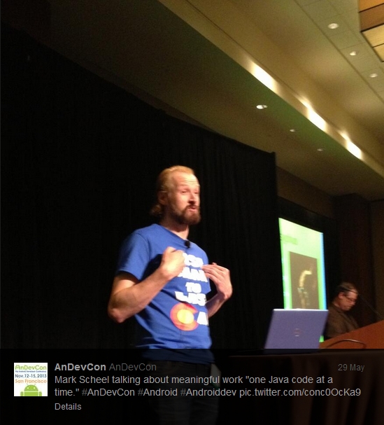 Mark Speaking at AnDevCon 2013 in Boston, MA via Twitter